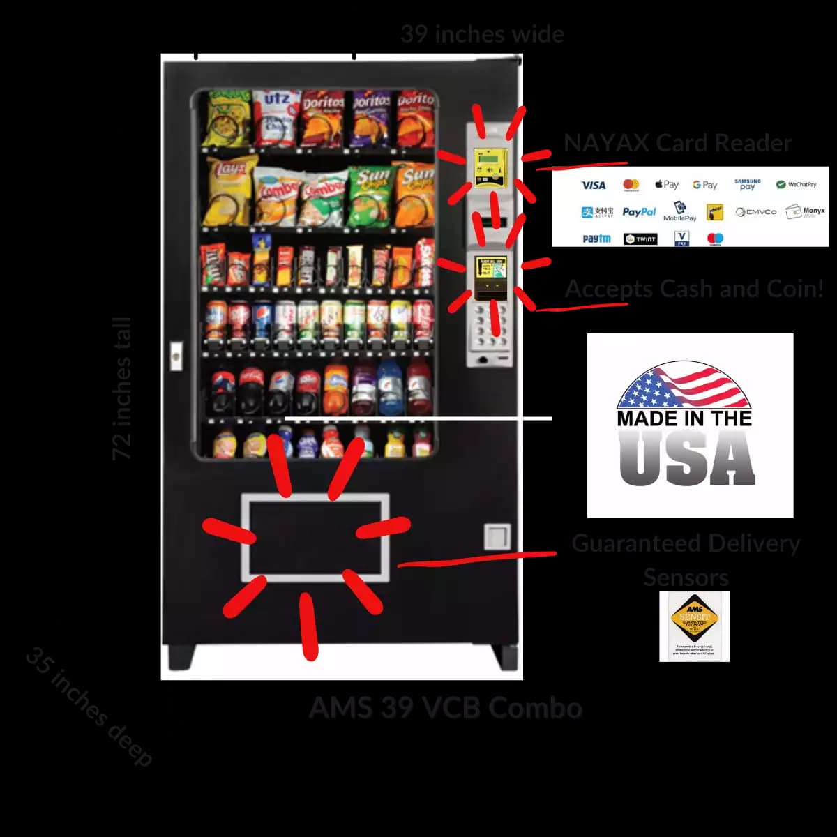 AMS 39 VCB combo vending machine